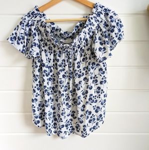 Mustard Seed Off the Shoulder Floral Top
